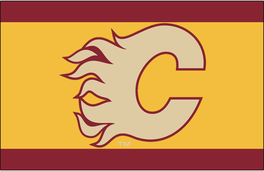 Calgary Flames 2010 11 Throwback Logo iron on paper